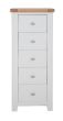 Parisian Grey 5 Drawer Tallboy by IFD | Style Our Home