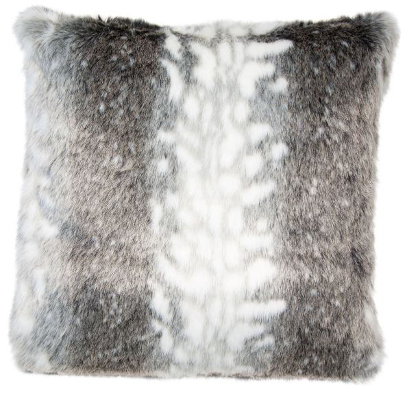 Striped Faux Fur Grey And White by Malini | Style Our Home