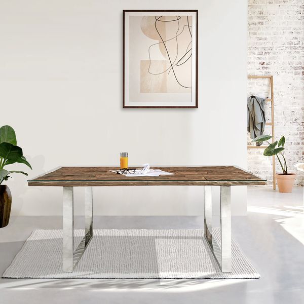 Railway Sleeper 180cm Dining Table by Indus Valley
