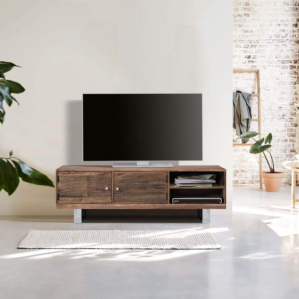 Railway Sleeper TV Cabinet With 2 Doors by Indus Valley