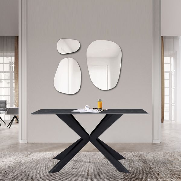 Apollo Black Dining Table by Indus Valley