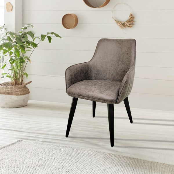 L25 Vintage Grey Chair by Indus Valley