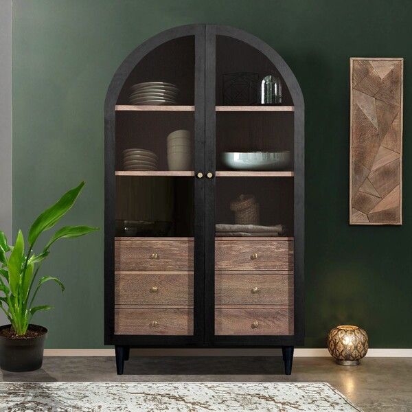 Iconic 2 Door Glass Cabinet by Indus Valley