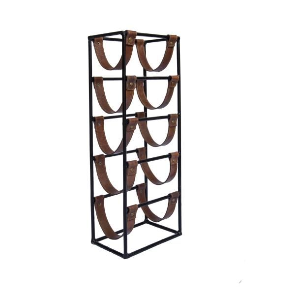 Tall leather sling Wine Rack - 5 bottle by Monologue | Style Our Home