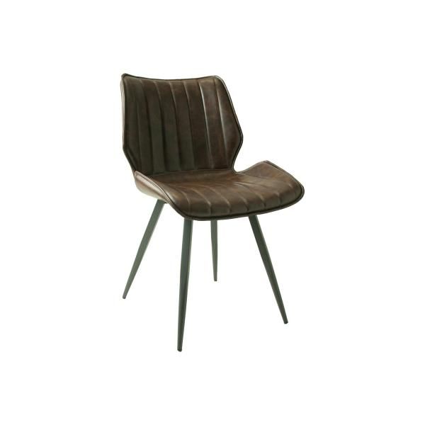 Alfa Dining Chair Vegan Leather Chestnut SET OF 2 by Monologue | Style Our Home