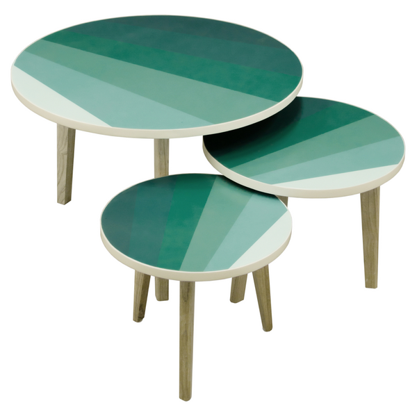 Round Lamp Table - Blue Hues - Large by Monologue | Style Our Home