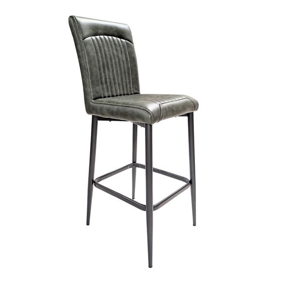 Lancia Barstool Vegan Leather Forest Green SET OF 2 by Monologue | Style Our Home
