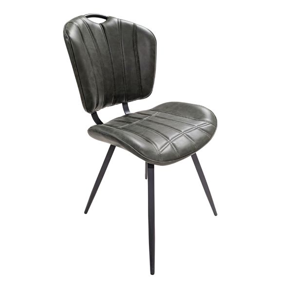 Healey Vegan Leather Chair Forest Green SET OF 2 by Monologue | Style Our Home