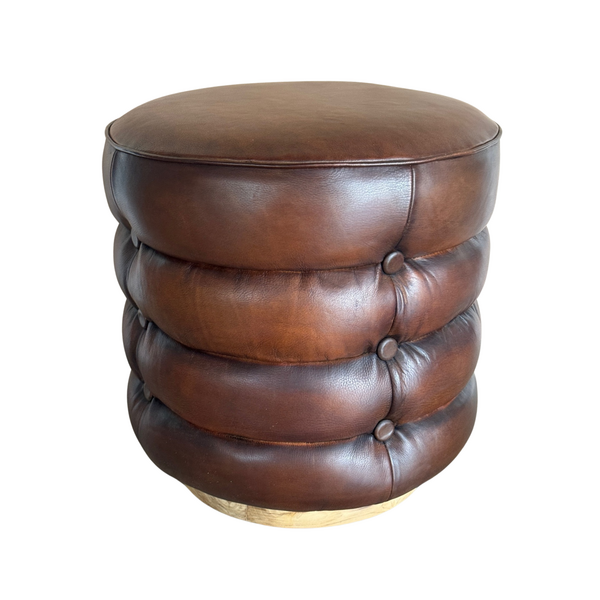 Buttoned Round Pouffe by Monologue | Style Our Home