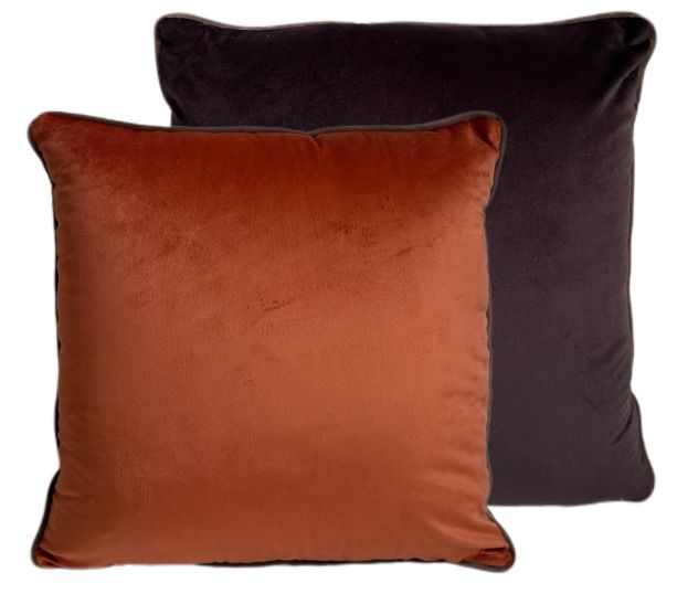 Pm Dble Sided Velv Brown/Choc Taupe by Malini | Style Our Home