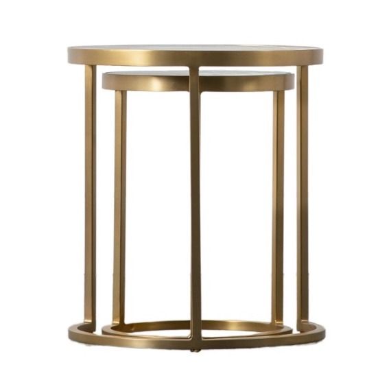 Perrin Gold Nest of 2 Tables by Hudson Living | Style Our Home