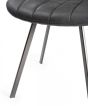 Fontana - Dark Grey Faux Suede Fabric Chairs with Grey Hand Brushing on Black Powder Coated Legs (Pair) from Style Our Home