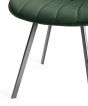 Fontana - Green Velvet Fabric Chairs with Grey Hand Brushing on Black Powder Coated Legs (Pair) from Style Our Home