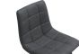 Mondrian - Dark Grey Faux Leather Bar Stool with Black Legs (Pair)