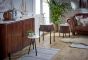 Marblestone Mango Wood Side Table With Marble Top & Metal Legs
