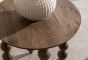 Carob Round Side Table - Greywash