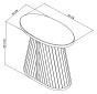 Vega Grey Oiled Oak & Peppercorn Oval Lamp Table by Bentley Designs | Style Our Home