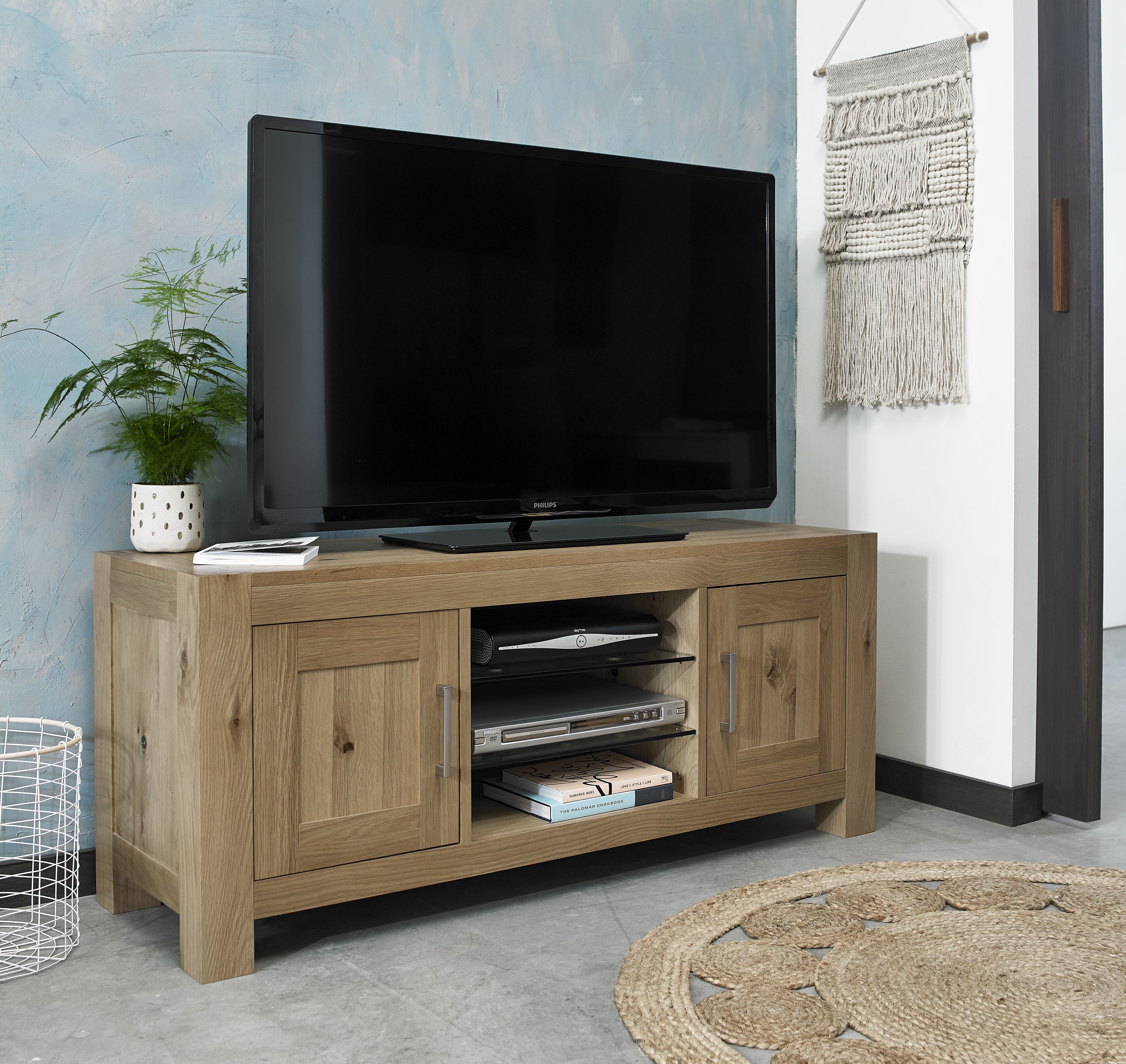 Trend oak tv hotsell unit
