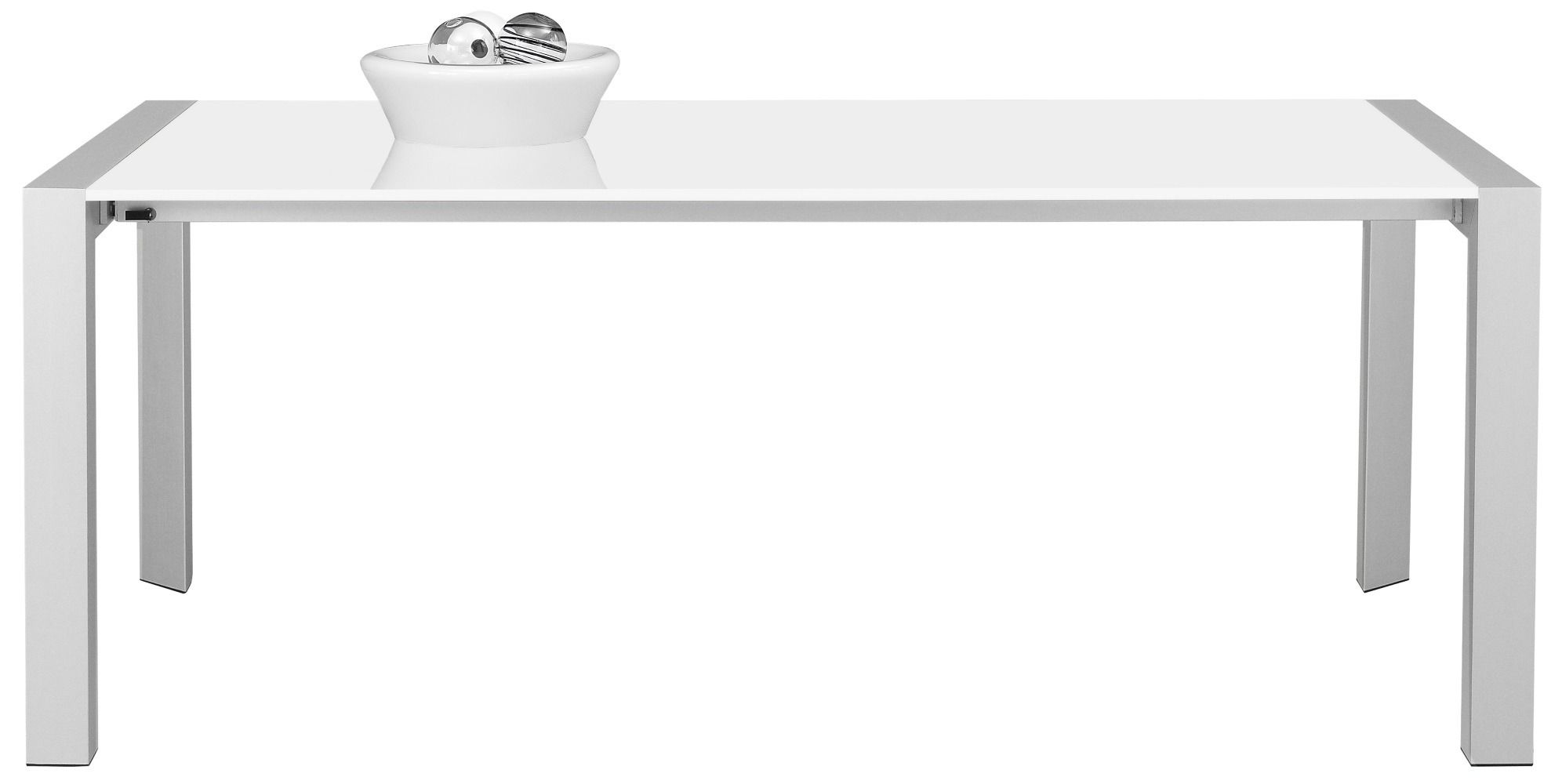White lacquer deals rectangular dining table
