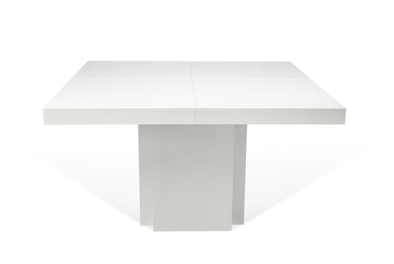 White gloss deals pedestal dining table
