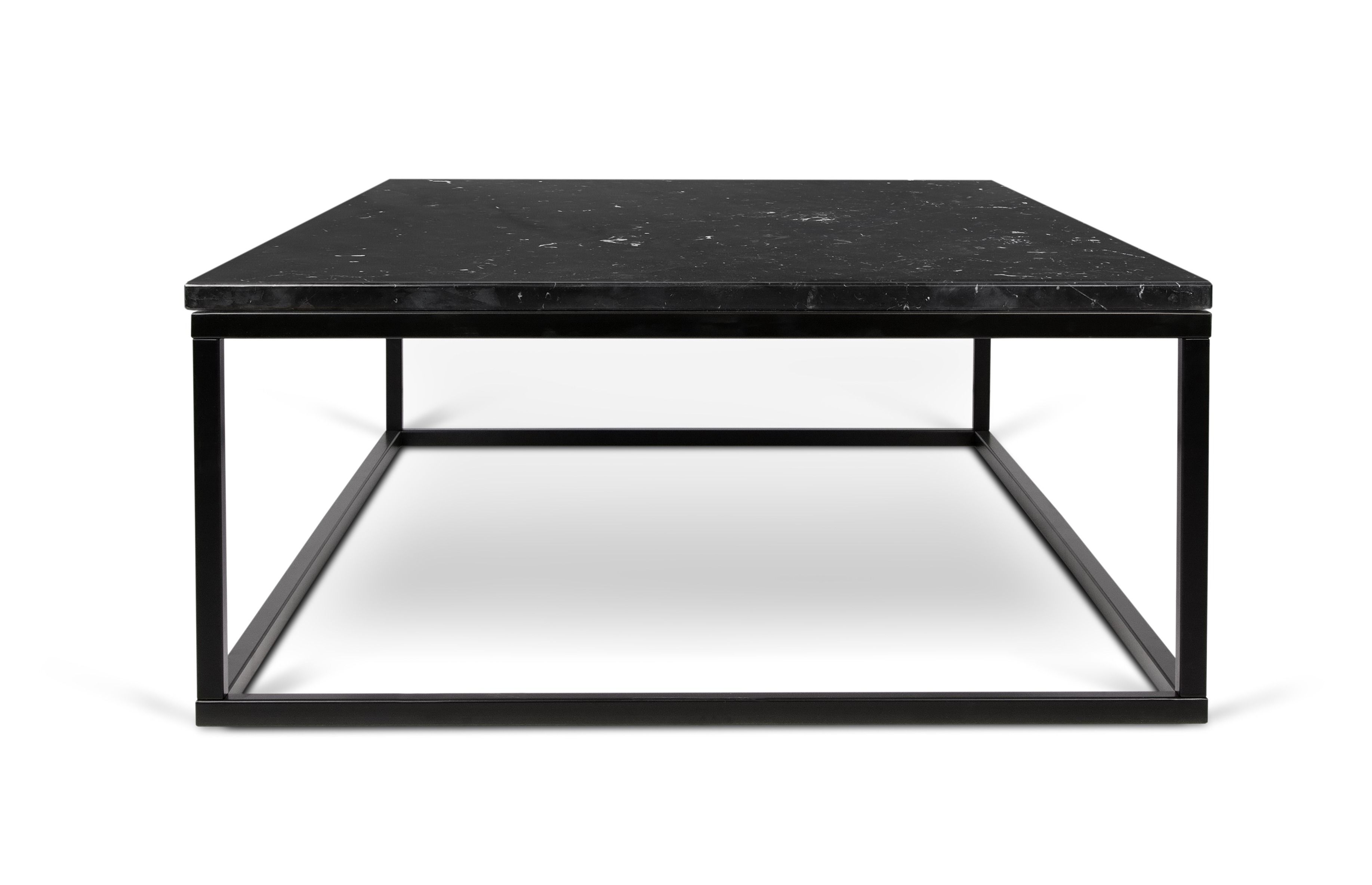 Black marble coffee shop table square
