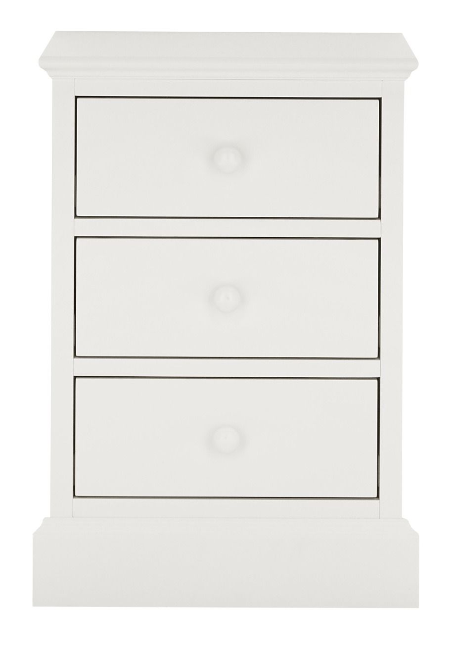 White 3 drawer night clearance stand