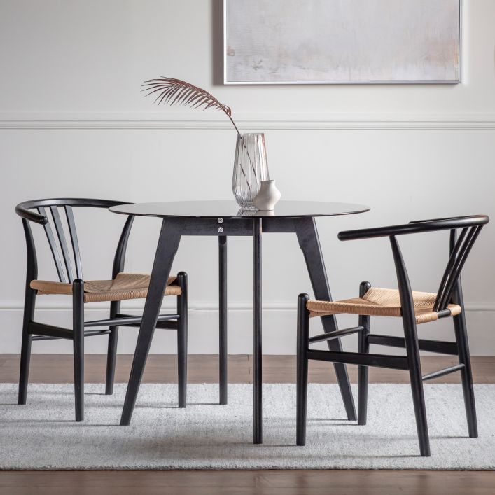 Blake Black Round Dining Table