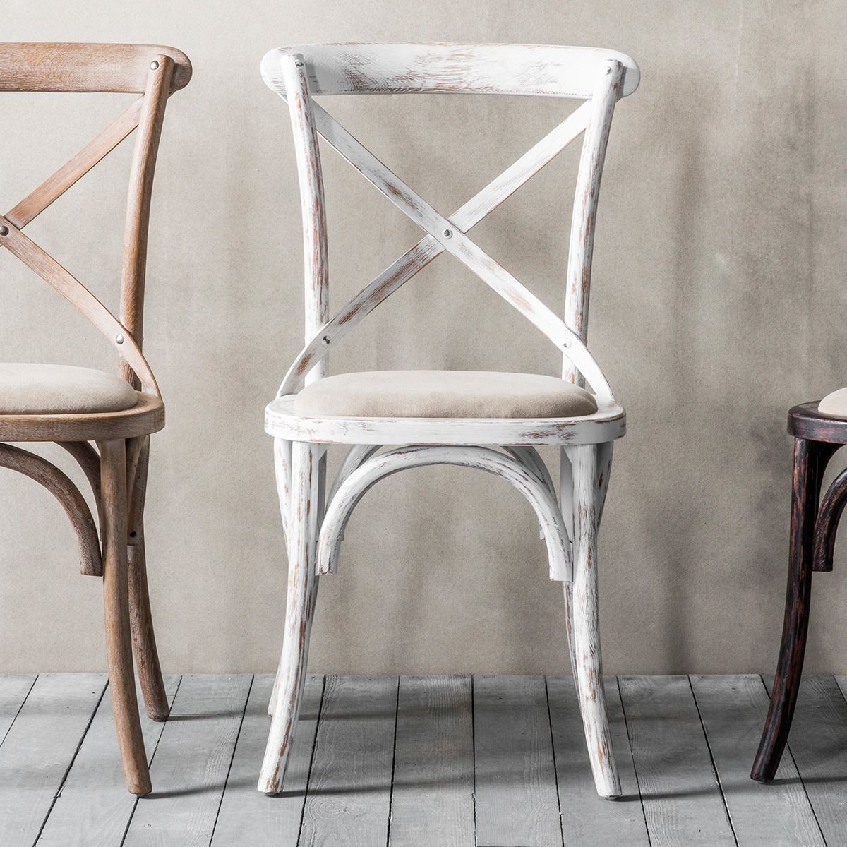 Cafe Palma White Dining Chair a pair