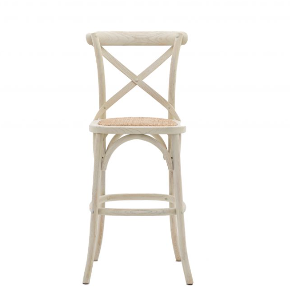 Cafe White Rattan Stool A Pair by Gallery Living Style our Home