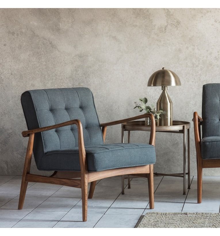 Tyne Dark Grey Linen Armchair by Gallery Living Style Our Home
