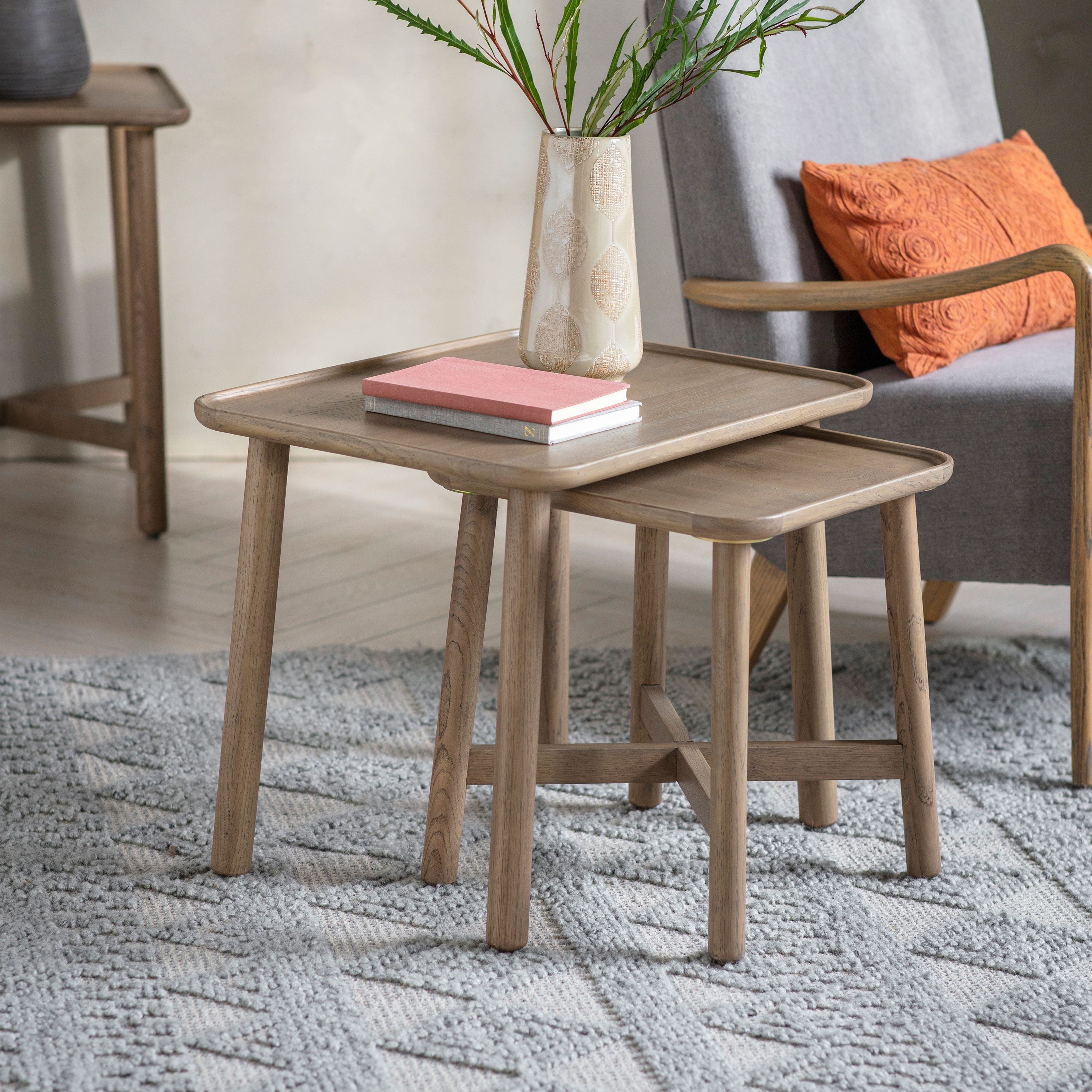 Small nest of store tables grey