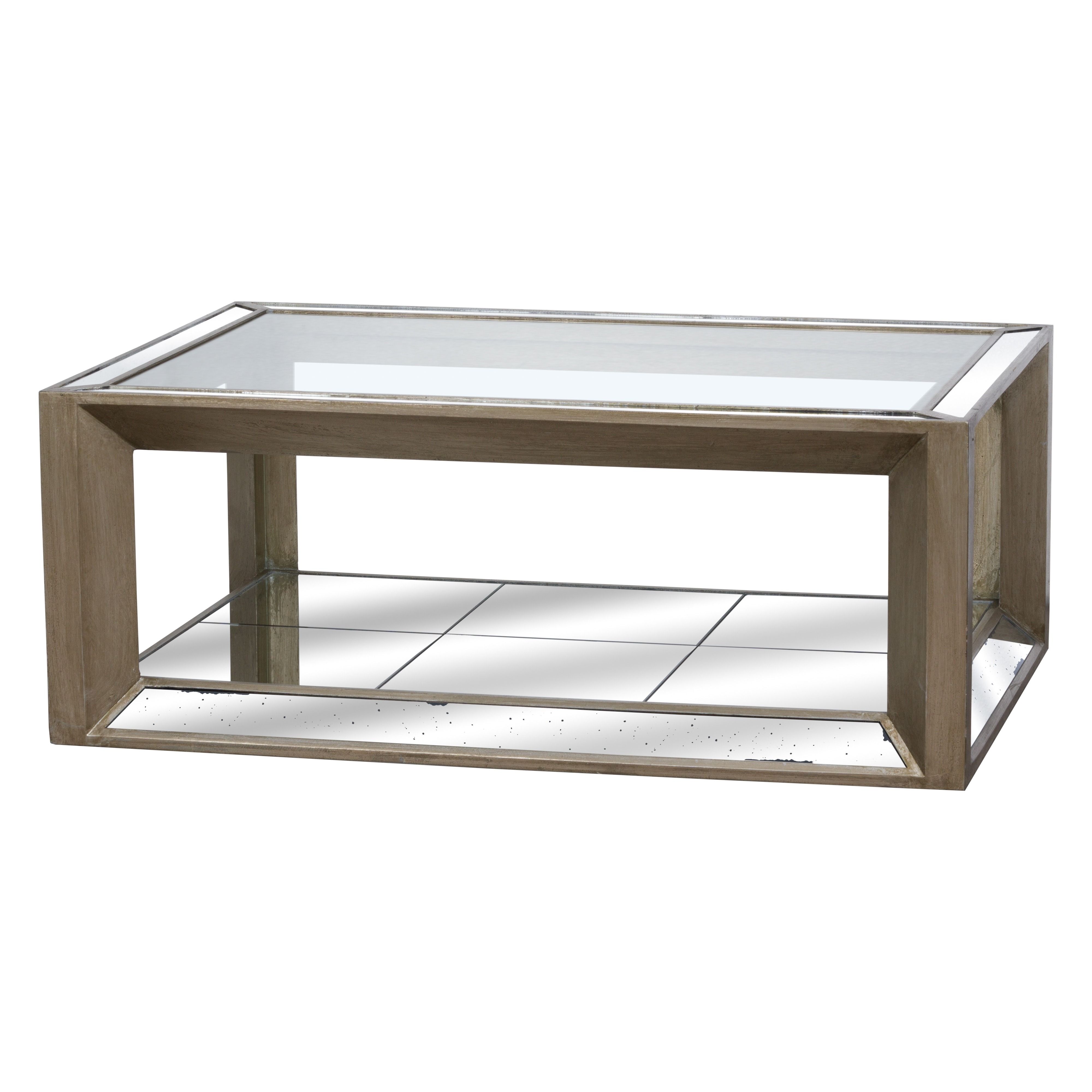 Large mirrored shop coffee table