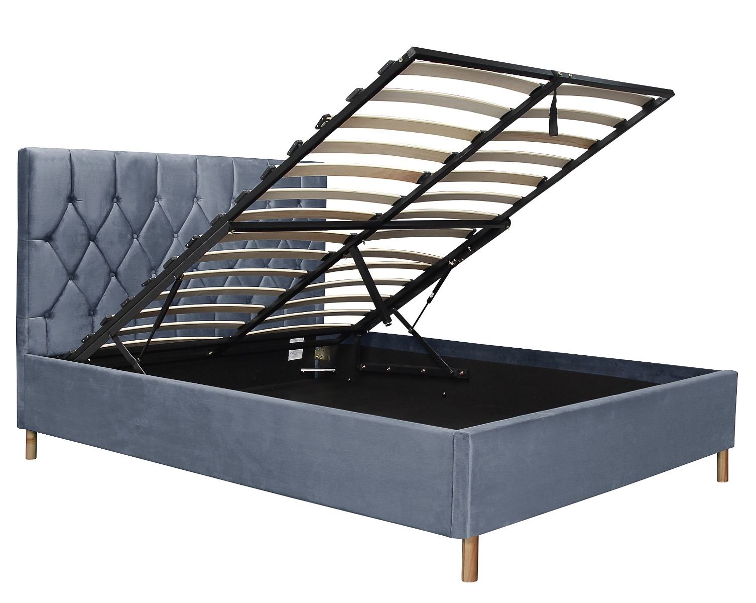 Loxley Grey 4 6 Double Ottoman Bed