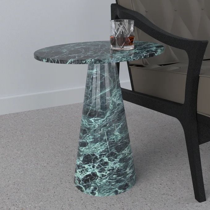 Steve silver top marble coffee table