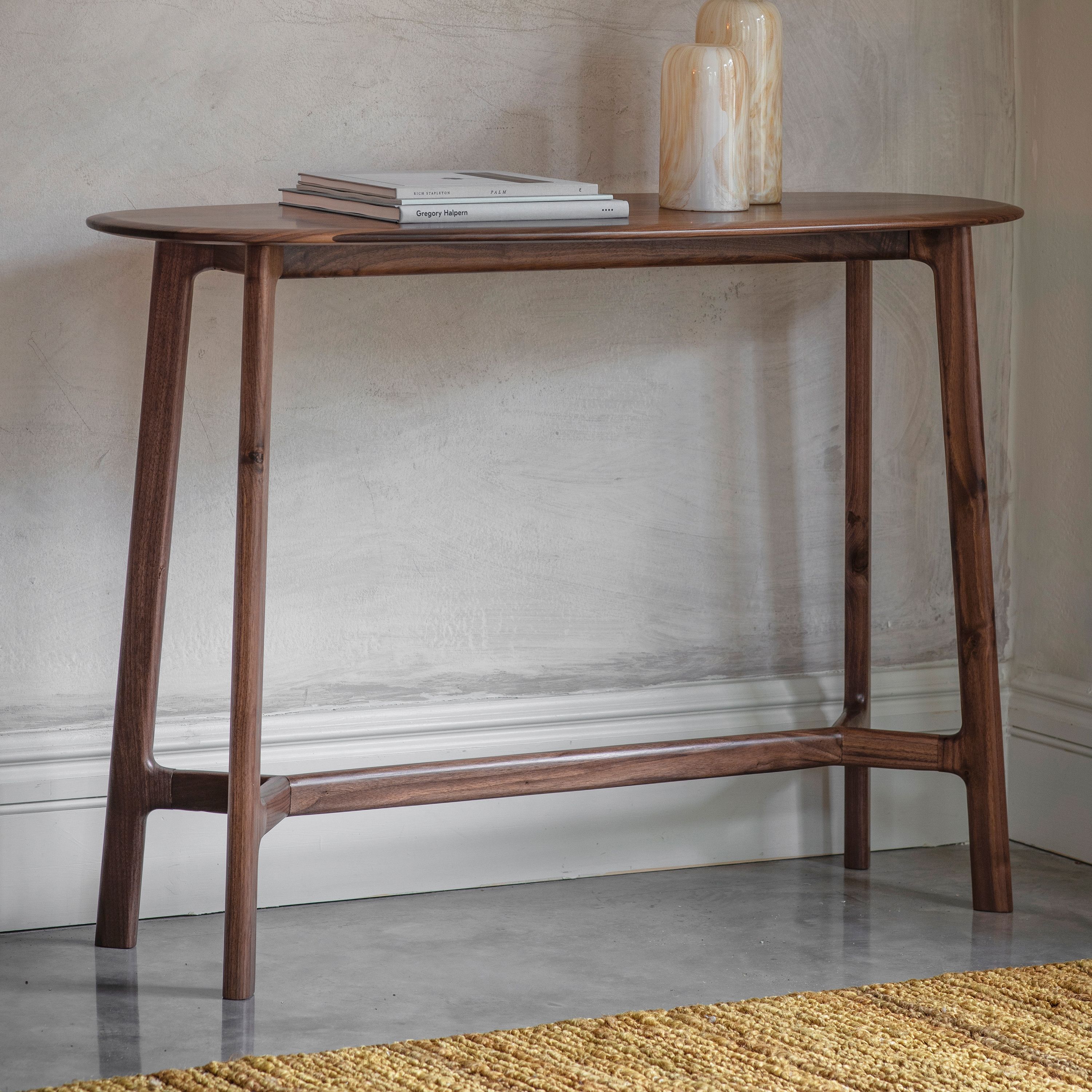 Walnut on sale couch table