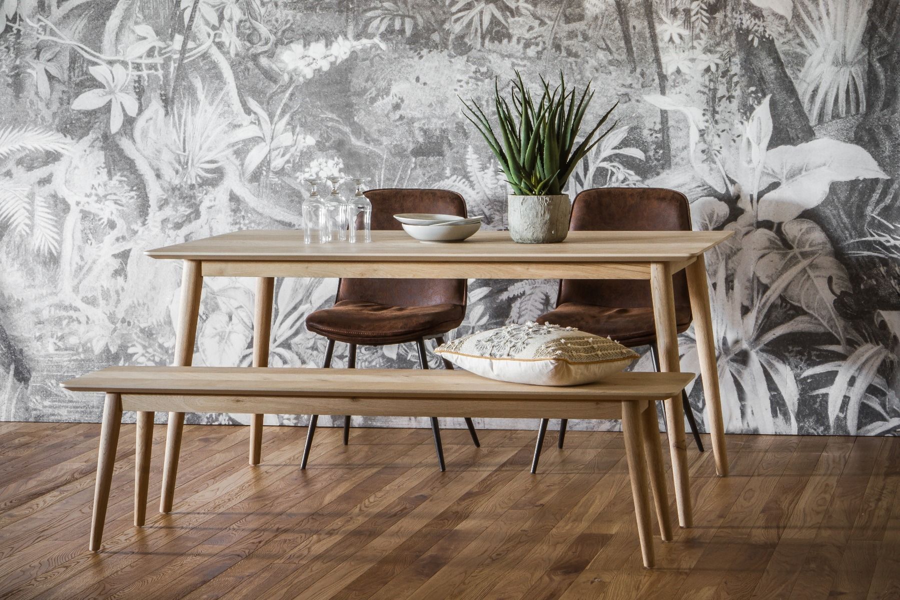 Milano oak dining shop table