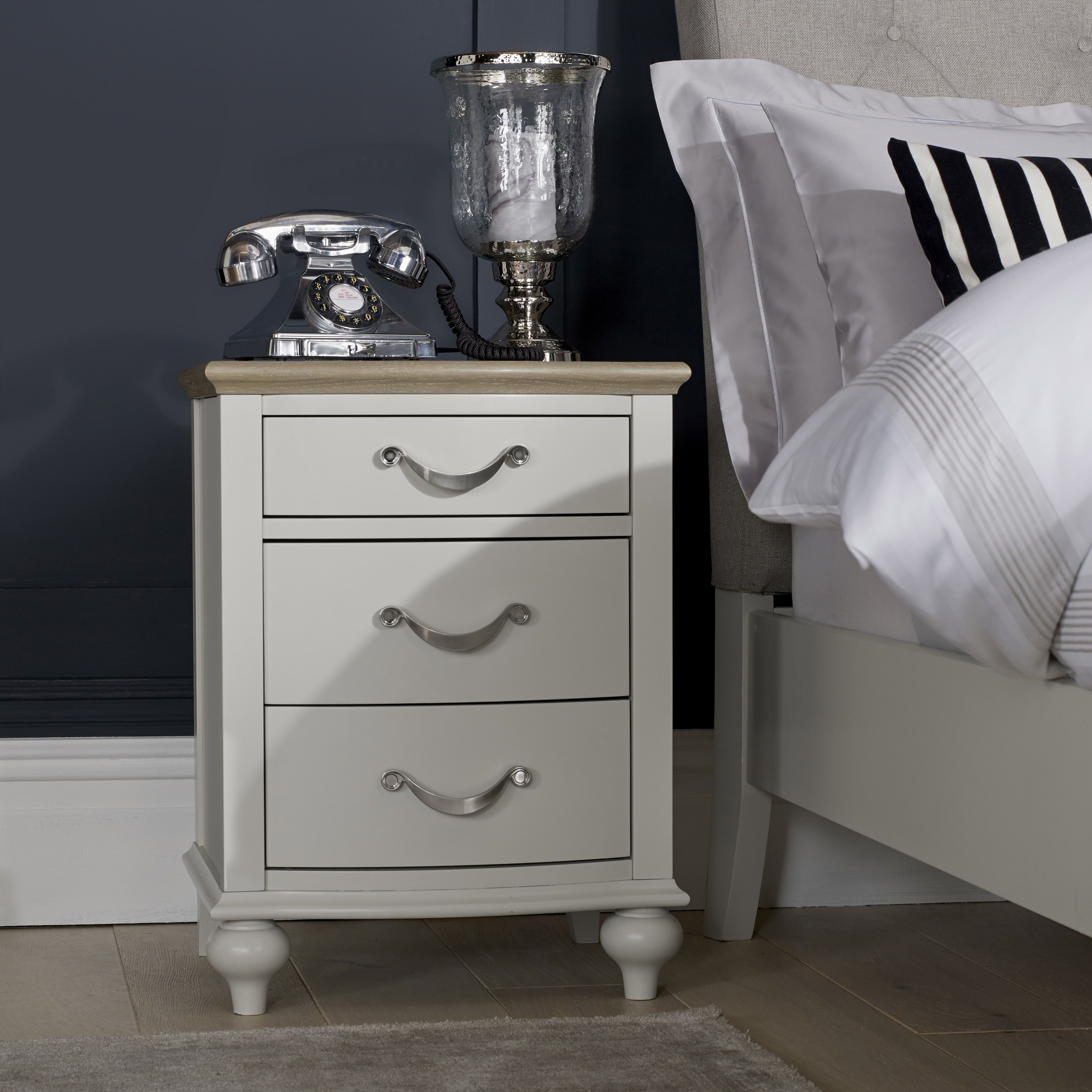 White 3 2024 drawer night stand