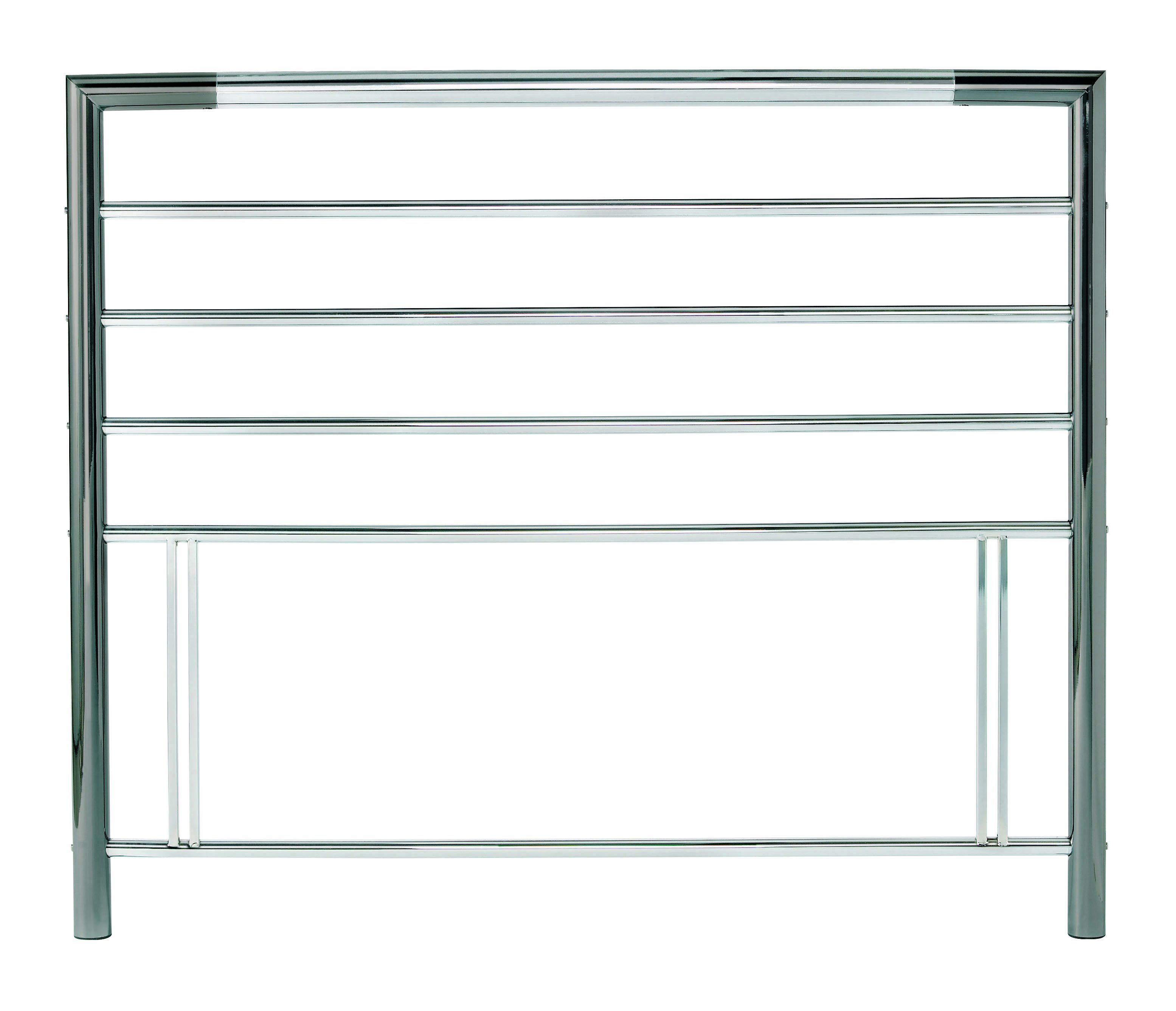 Chrome on sale headboard double