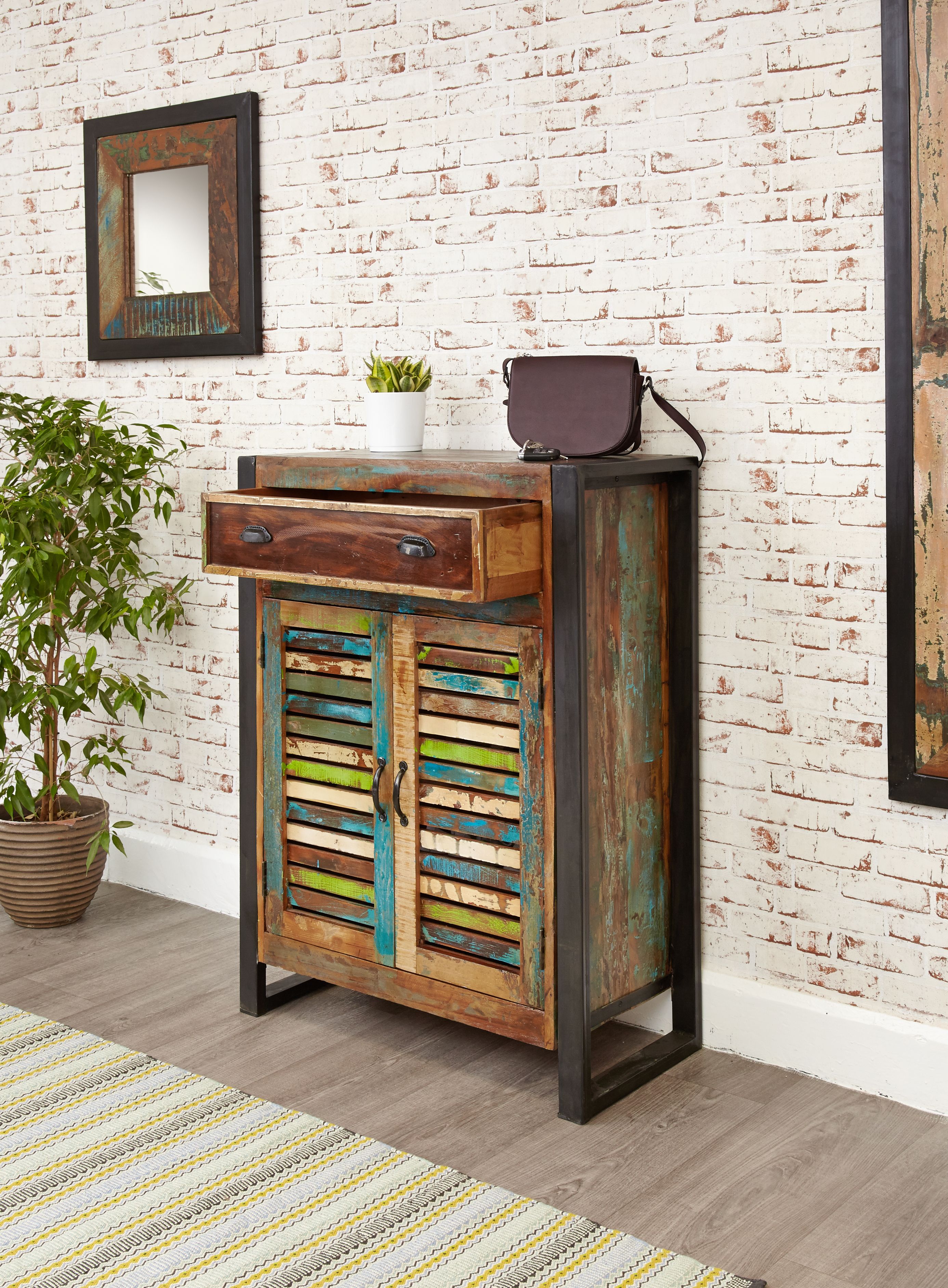 Console with hot sale shoe storage