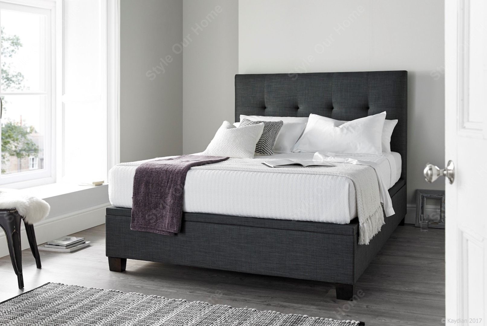 Slate gray ottoman sale