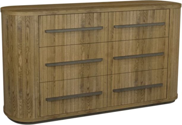Vega Knotty Oak & Weathered Oak 6 Drawer Chest by Bentley Designs | Style Our Home