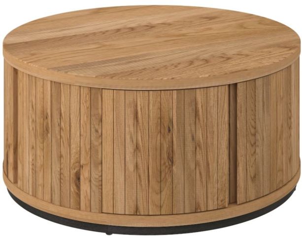 Vega Rustic Oak & Peppercorn Round Coffee Table by Bentley Designs | Style Our Home