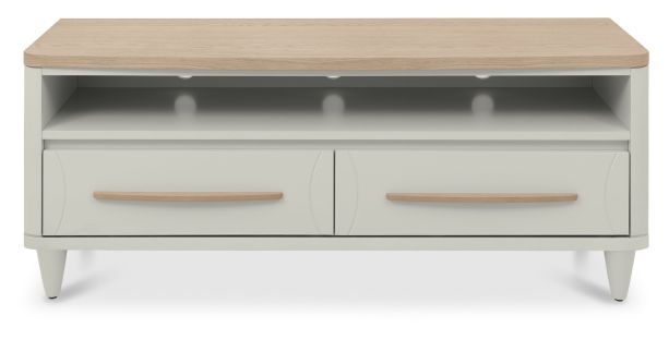 Larsen Scandi Oak & Soft Grey Entertainment Unitby Bentle by Designs | Style Our Home
