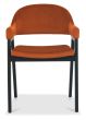 Camden Peppercorn Upholstered Arm Chair in a Rust Velvet Fabric (Pair) by Bentley Designs | Style Our Home