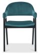 Camden Peppercorn Upholstered Arm Chair in an Azure Velvet Fabric (Pair) by Bentley Designs | Style Our Home
