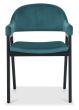 Camden Peppercorn Upholstered Arm Chair in an Azure Velvet Fabric (Pair) by Bentley Designs | Style Our Home