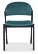 Camden Peppercorn Upholstered Chair in an Azure Velvet Fabric (Pair) by Bentley Designs | Style Our Home