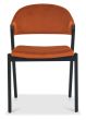 Camden Peppercorn Upholstered Chair in a Rust Velvet Fabric (Pair) by Bentley Designs | Style Our Home