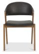 Camden Rustic Oak Upholstered Chair in an Old West Vintage Fabric (Pair) by Bentley Designs | Style Our Home