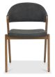 Camden Rustic Oak 4-6 Seater Table & 2 Side Chairs in Dark Grey Fabric & Small Bench by Bentley Designs | Style Our Home
